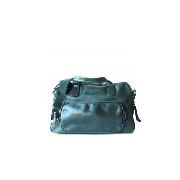 LIEBESKIND-BERLIN Satchel Vintage Forest Green Convertible Bag - Picture 10 of 13